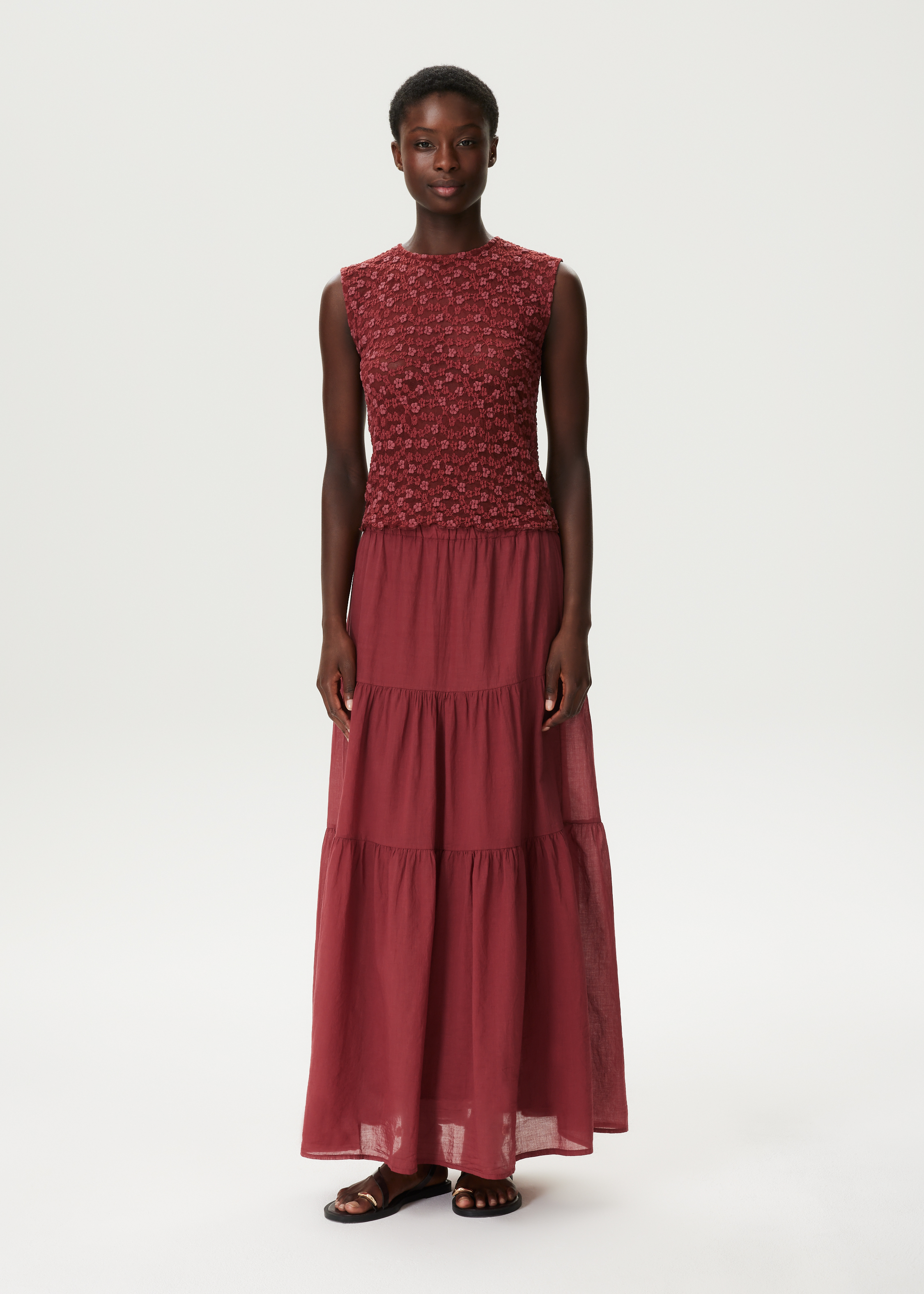 Maxi rok gelaagd