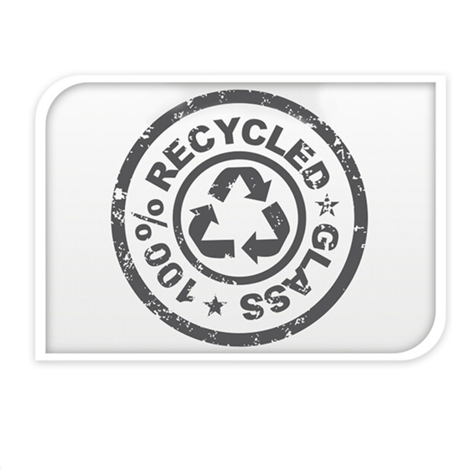 Glasvase - recyceltes Material - 26 cm