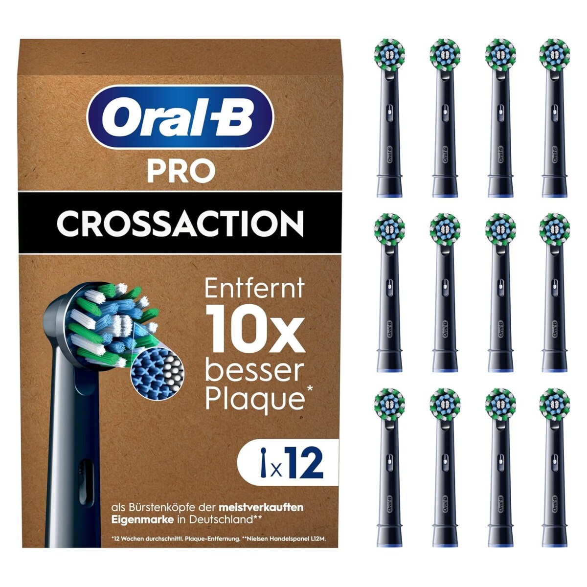 Oral-B Pro CrossAction BLACK 12er FFU Aufsteckbürsten