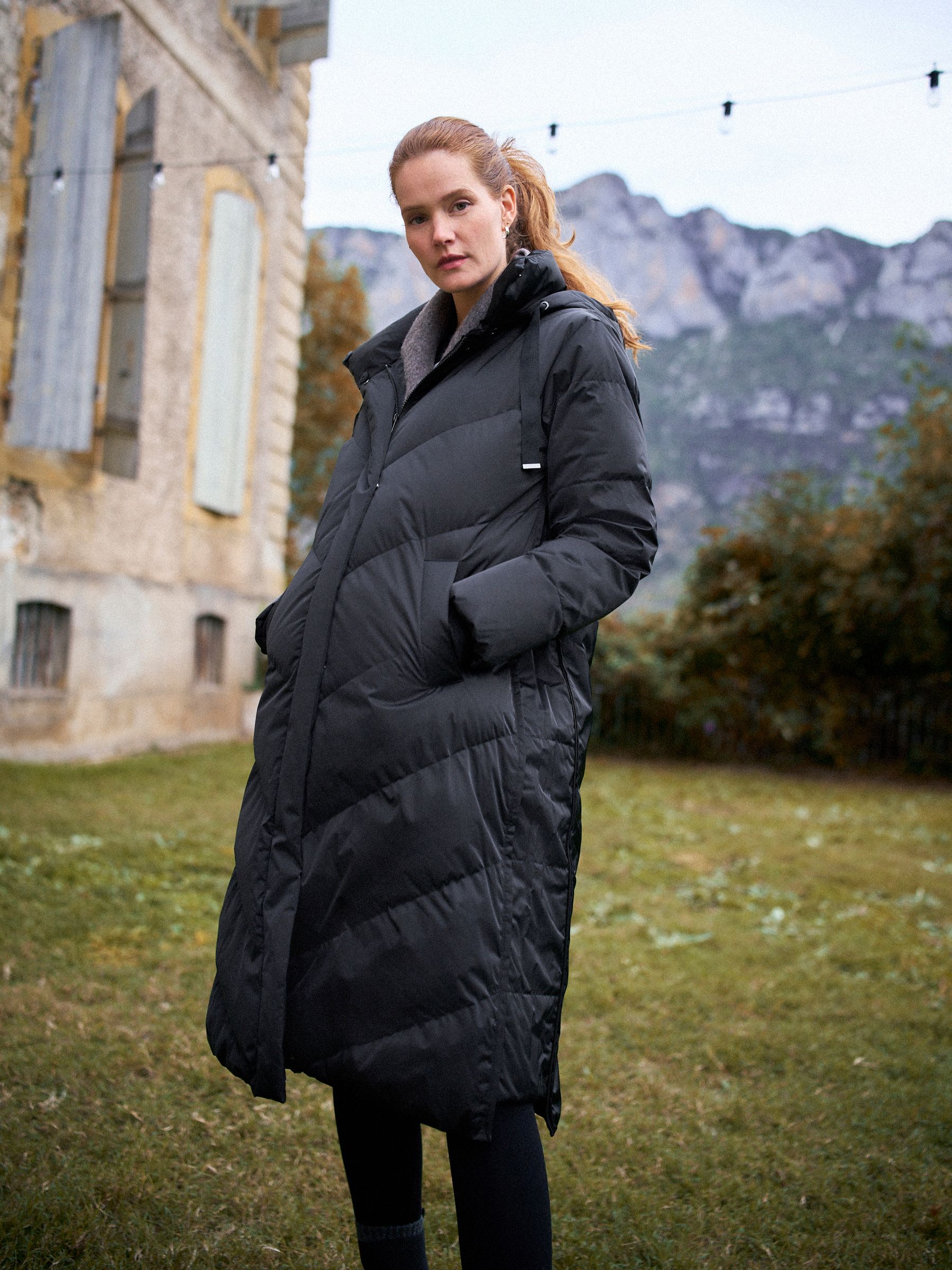Zwart - Seraphine Long 3-In-1 Maternity & Babywearing Puffa Coat