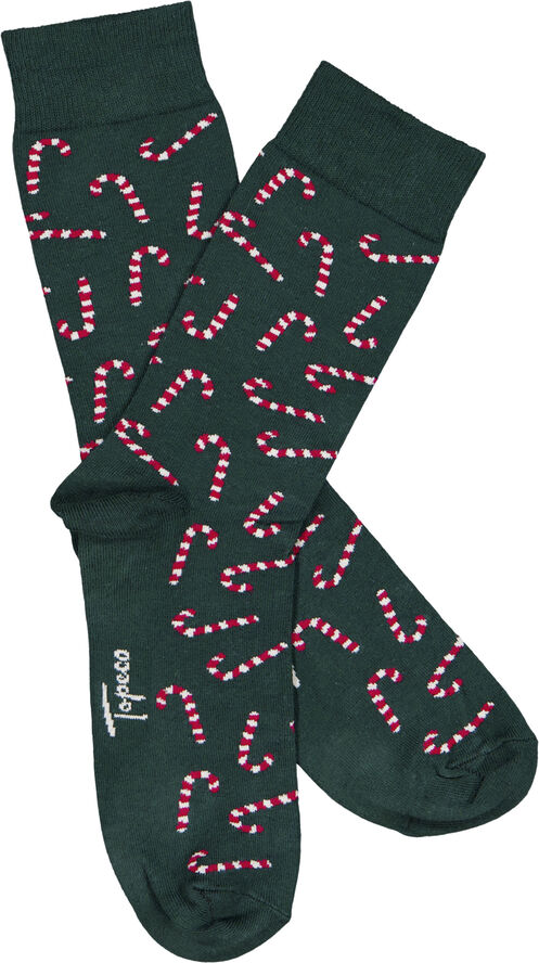 Topeco Topeco sock, cotton 890 dark green