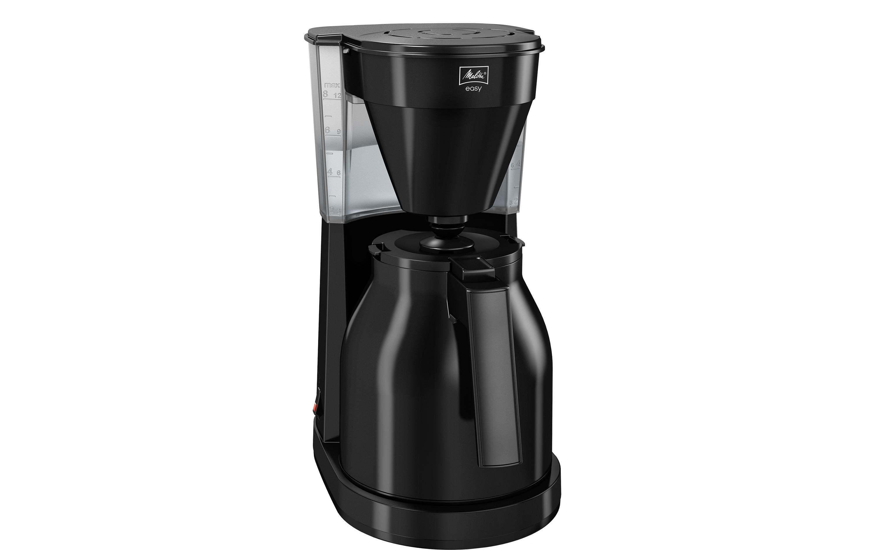 Filterkaffeemaschine Easy Therm SchwarzFilterkaffeeautomat mit Thermoskanne und Durchbrühdeckel