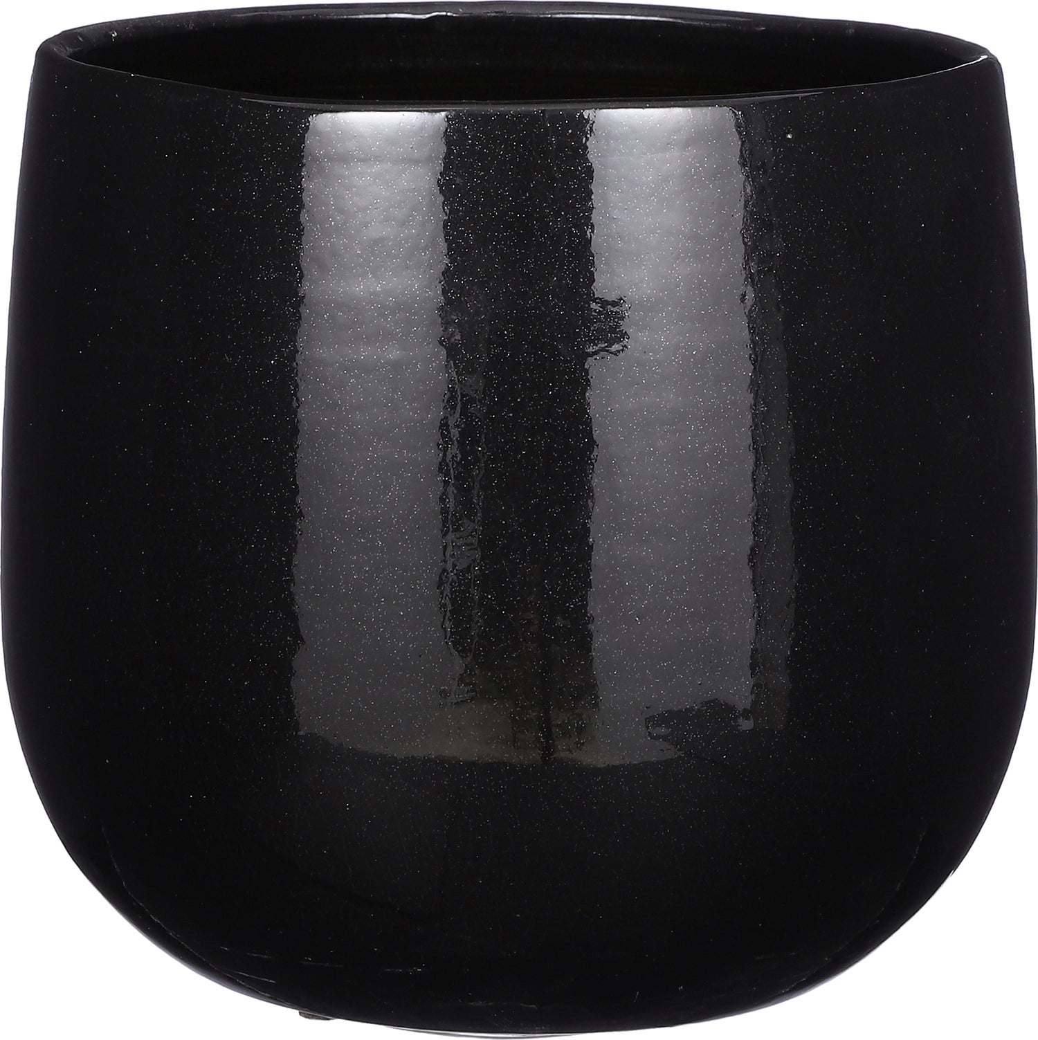 Mica Decorations bloempot Pablo zwart D 25 H 20 cm