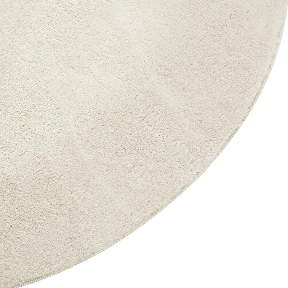 tectake® Kortpolig vloerkleed Soft Zone Ø 120 cm - Crème