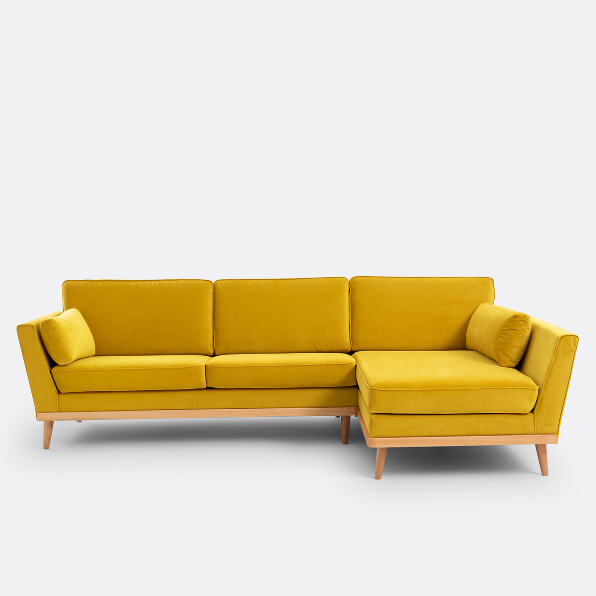 LA REDOUTE INTERIORS<br>Sofá de canto em veludo, Tasie