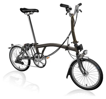 Vélo Pliant Brompton C-Line Explore Guidon Medium Black Lacquer