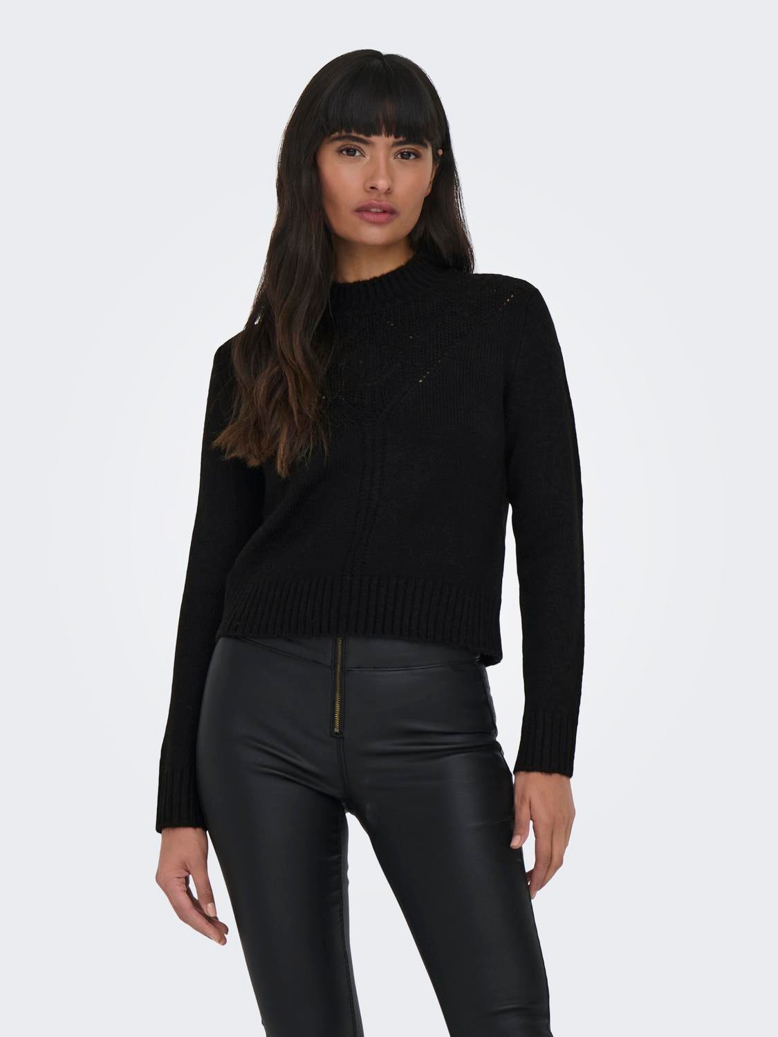 ONLALLIE Strickpullover Black