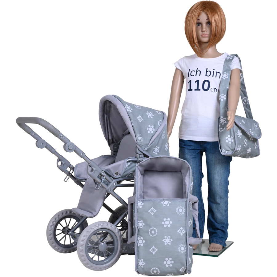 knorr toys® Puppenwagen Ruby - Royal grey grau