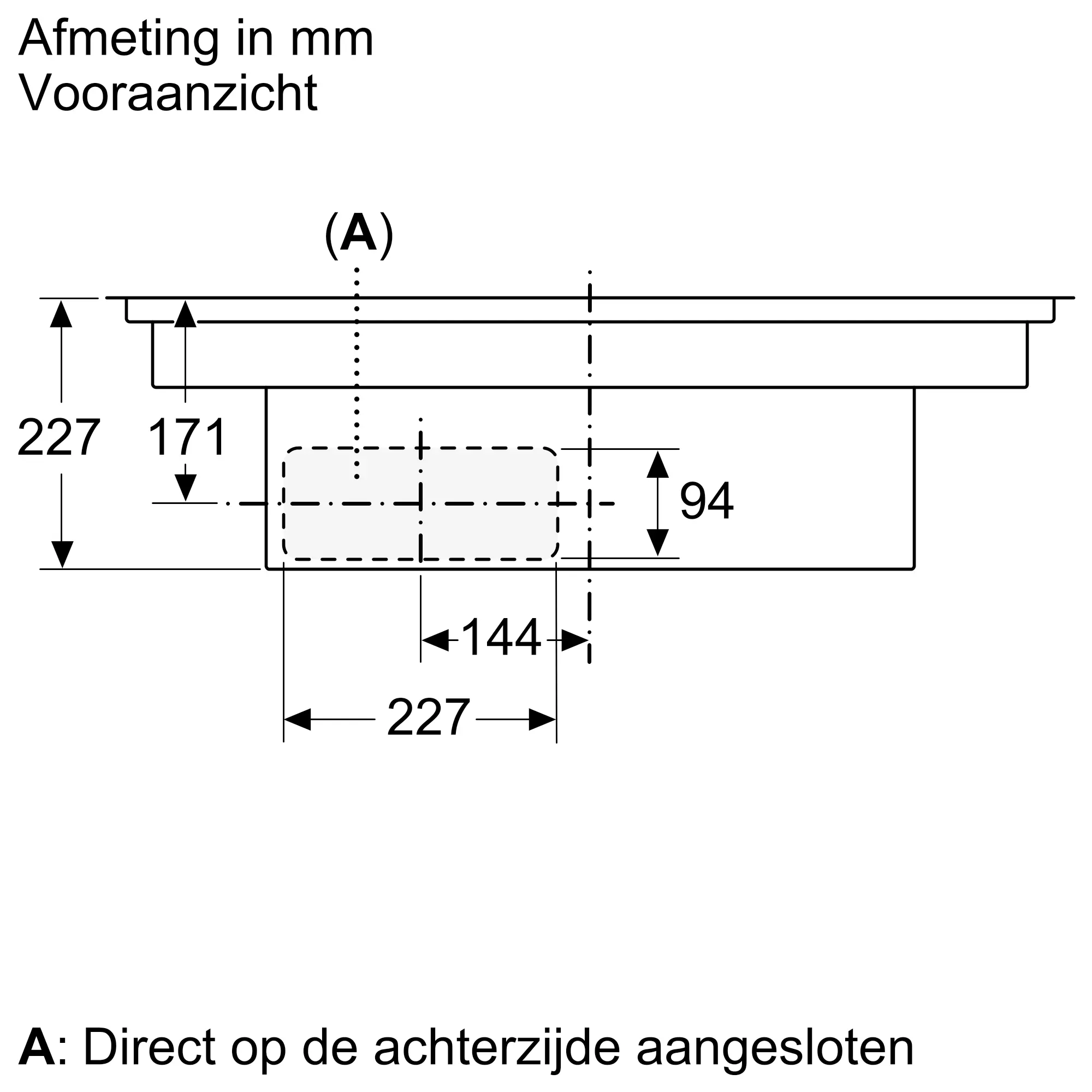 Serie 6 Inductiekookplaat met afzuiging 80 cm verzonken montage