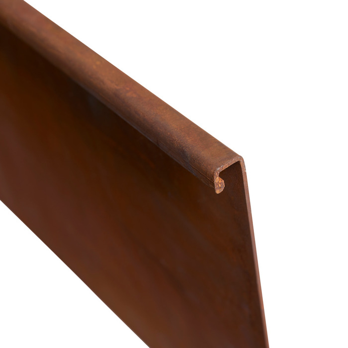 HORTUS bedkant corten med bukket kant H:24 x L:100 cm
