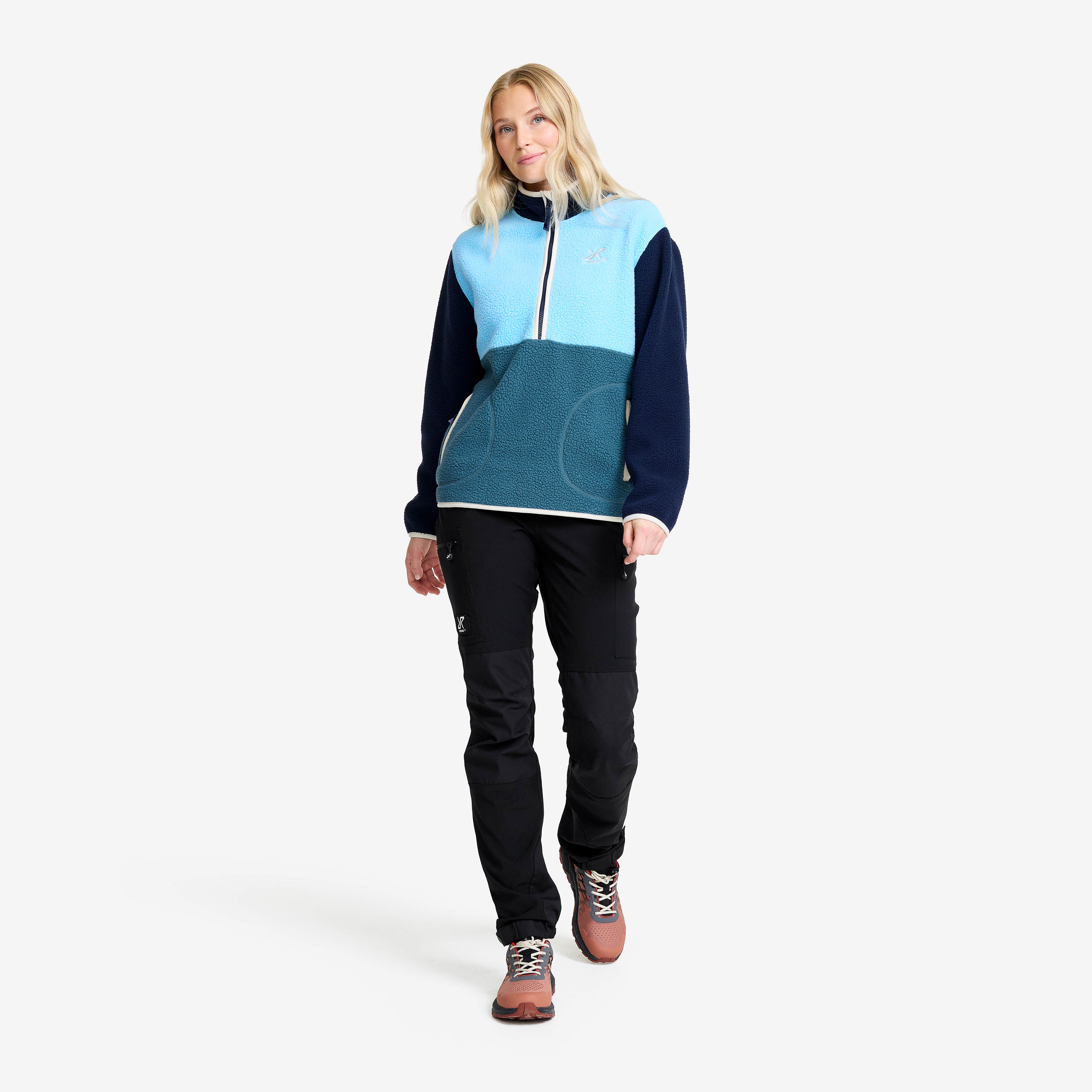 Canyon Half-zip Pile Fleece Dame Navy/Alaskan Blue