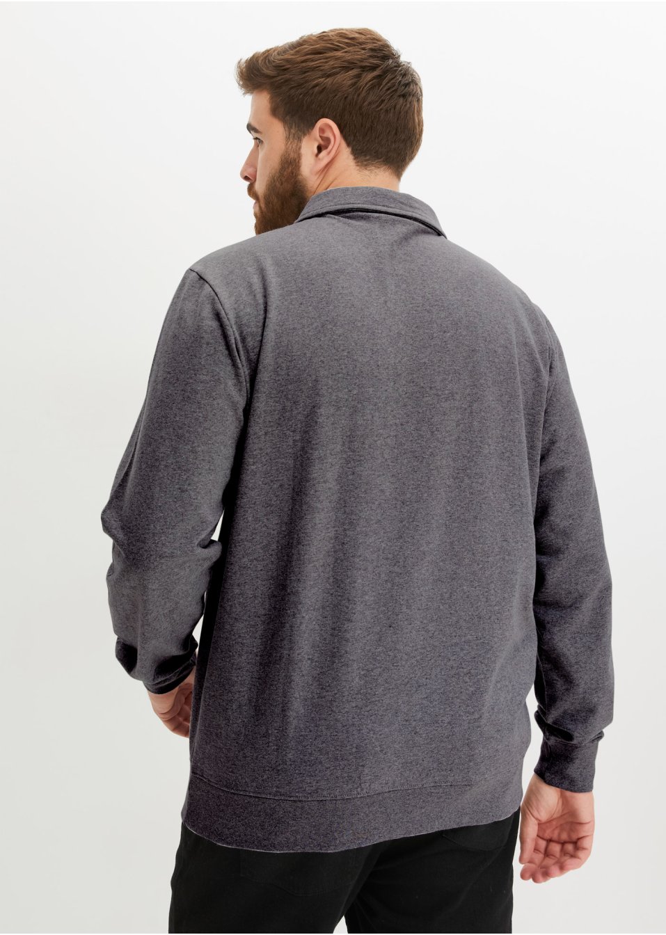 Sweat-shirt à col polo