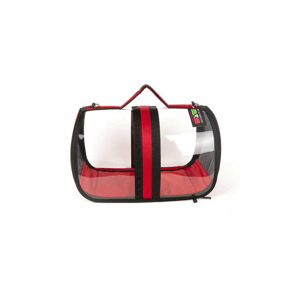 Sac de transport pour chat - transparent (rouge)