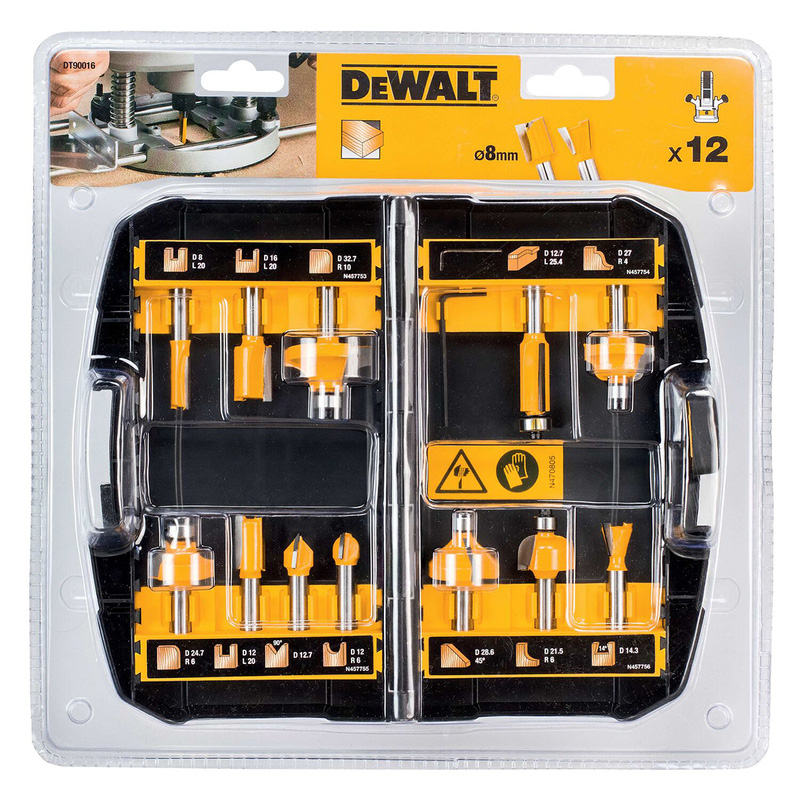 DeWALT DT90016-QZ frezenset 12-delig
