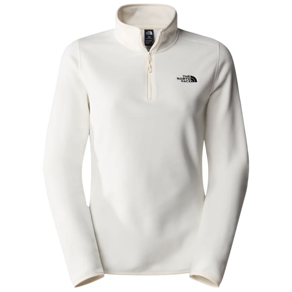 Sweat polaire THE NORTH FACE W 100 GLACIER 1/4 ZIP WHITE DUNE