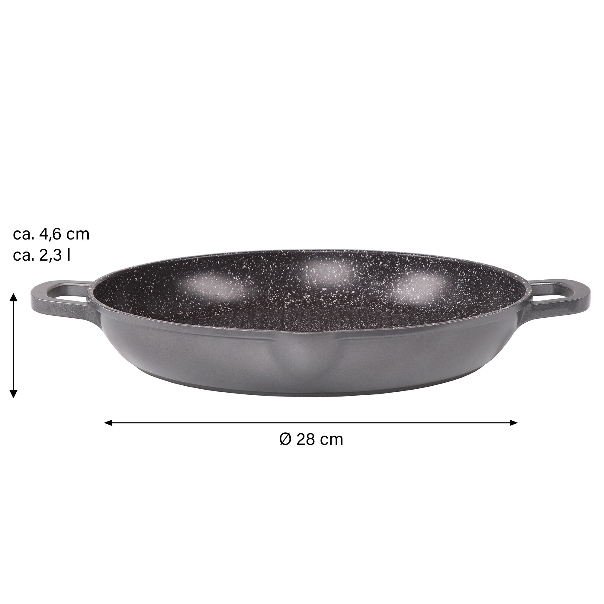 STONELINE® Fettfrei-Grillplatte 28 cm