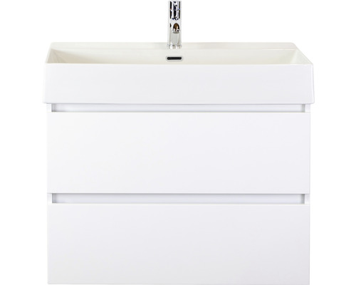 Maxx XL 80 cm badkamermeubelset met hoogglans witte keramische wastafel