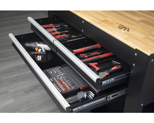 Werkbank 1400 x 1140 x 610 mm 200 KG met verlichting en stopcontact