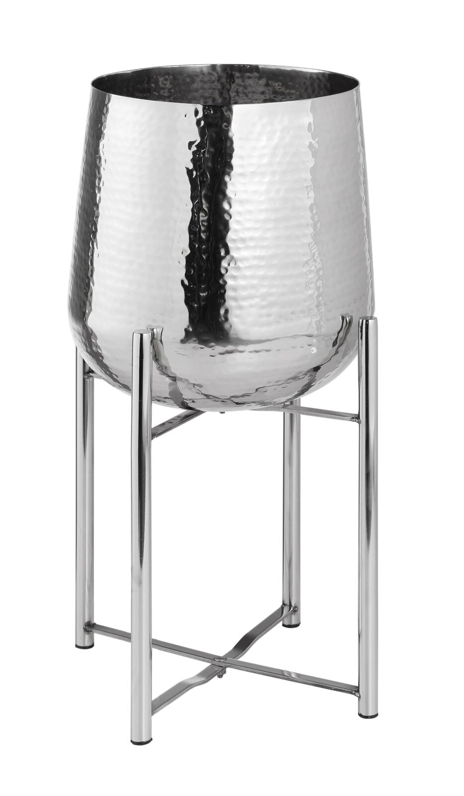 casaNOVA Übertopf 39 cm Edelstahl silberfarbig
