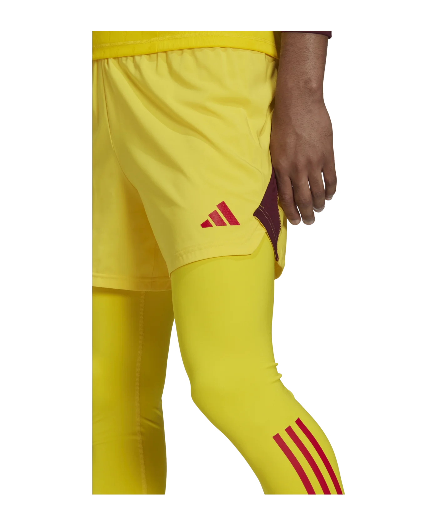 adidas Tiro 23 Pro Tight Torwarthose Gelb Rot