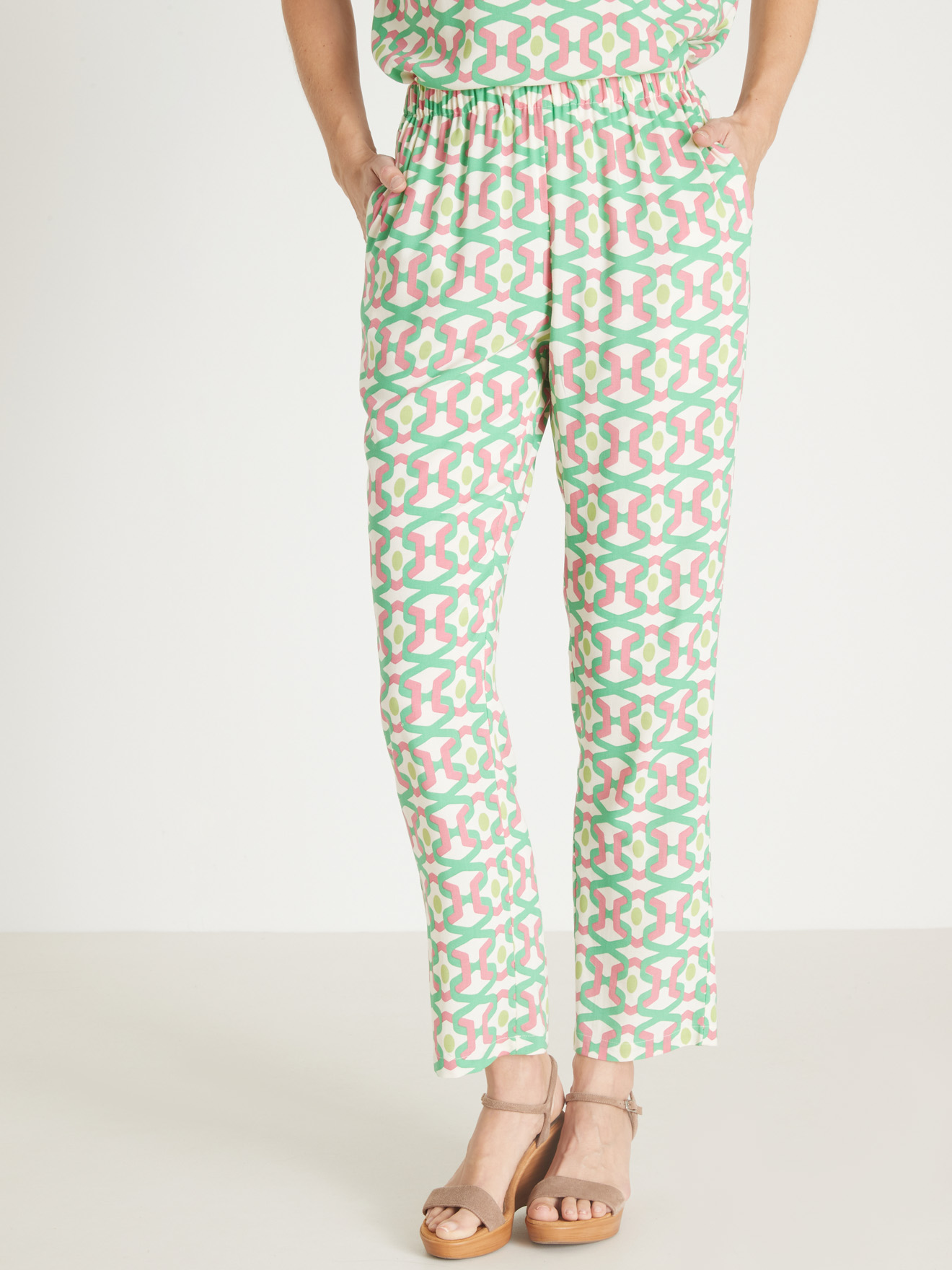 Pantalon fluide élastiqué