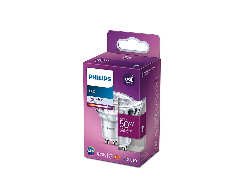 LÂMPADA LED FOCO PHILIPS GU10 50W LUZ BRANCA FRIA