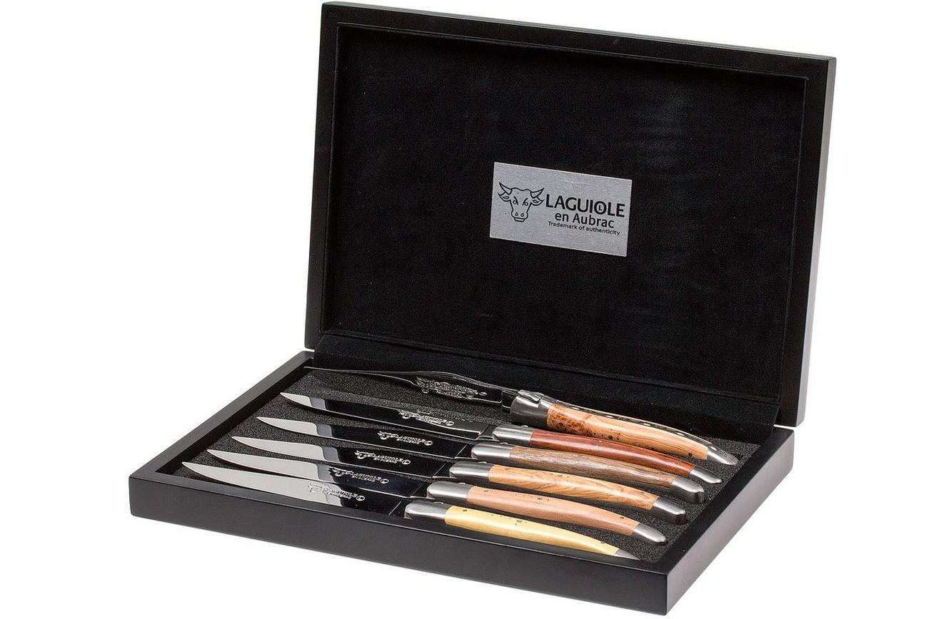 Laguiole en Aubrac steakmesset 6-delig French woods 62C99BFIH
