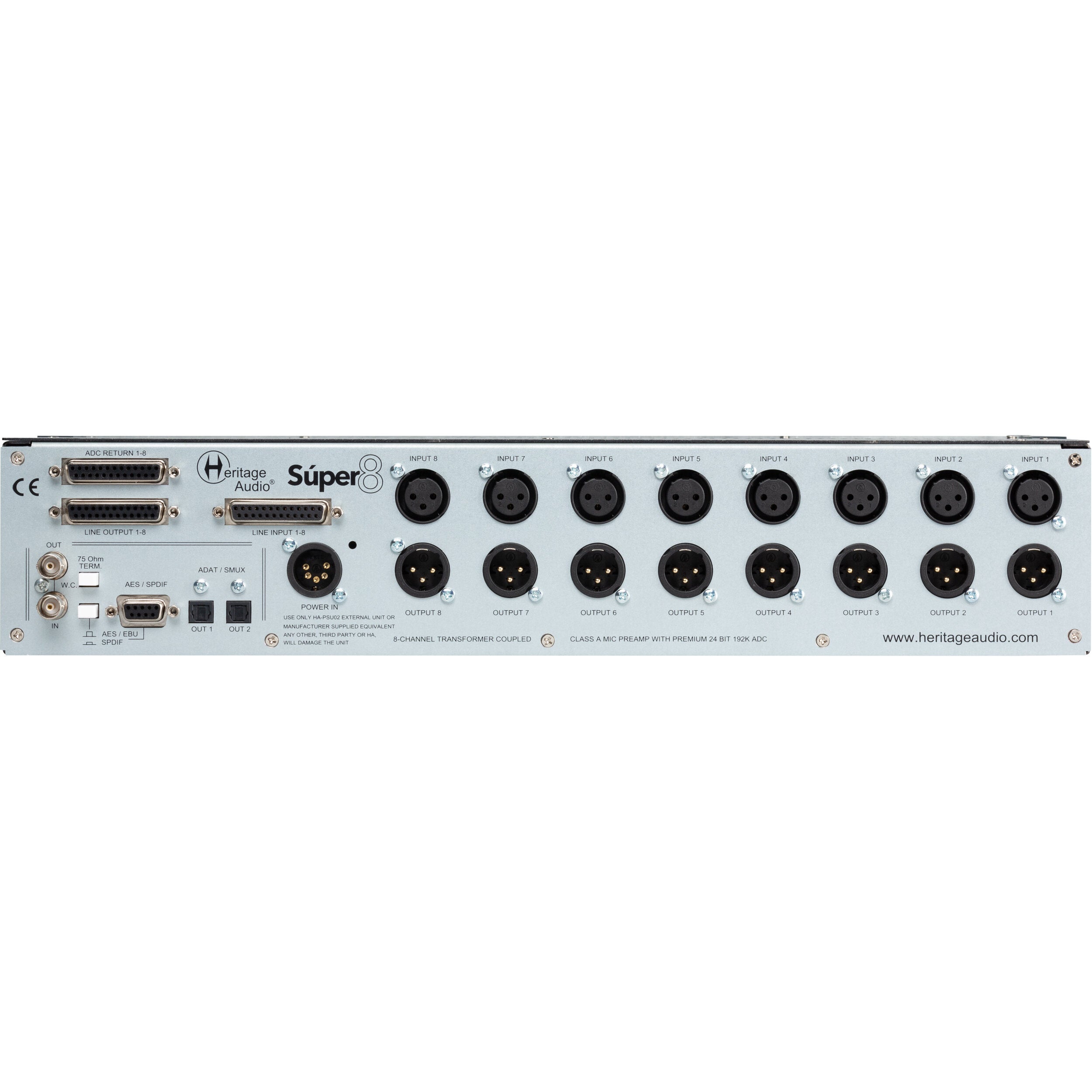 Heritage Audio Super 8 8-kanaals microfoon preamp