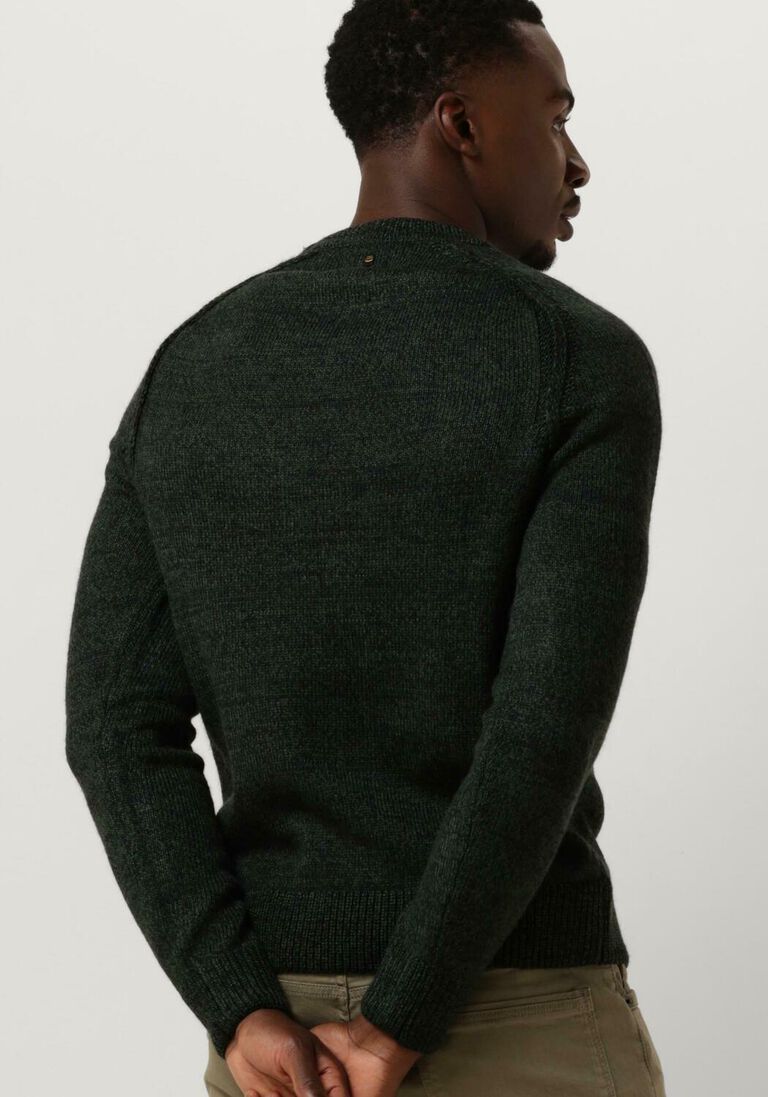 PME LEGEND groene pme legend trui r-neck heavy knit mixed yarn knit