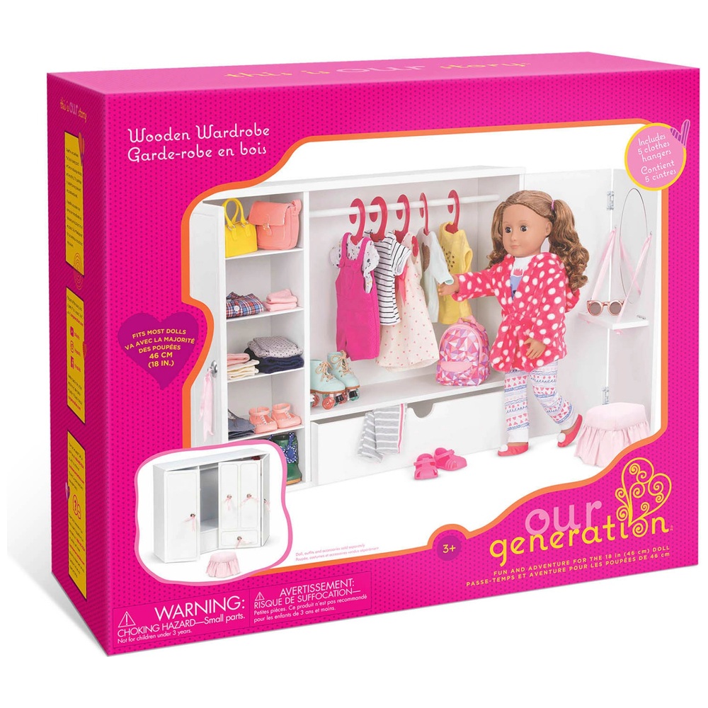 Our Generation Kleiderschrank aus Holz
