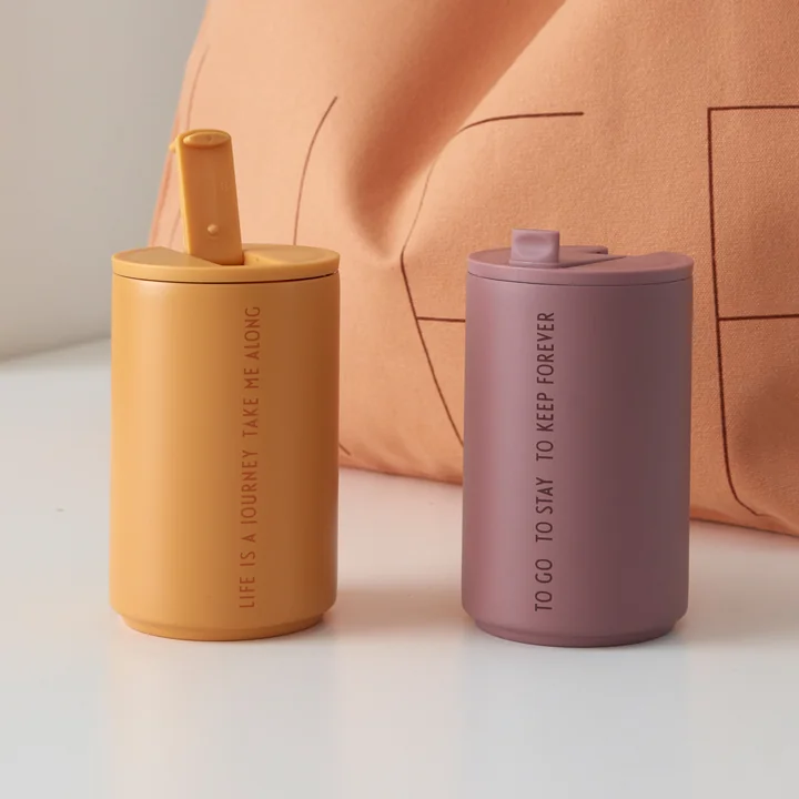 Design Letters - Thermo Cup 0.35 l, Life Is A Journey Take Me Along / moosgrün