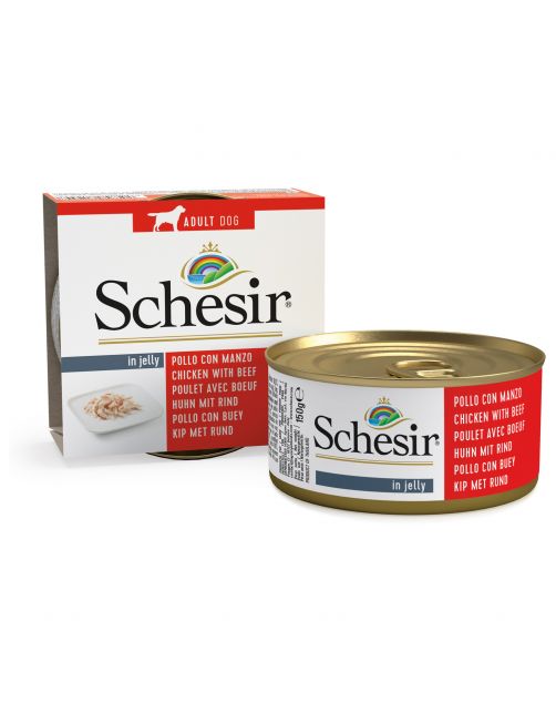 Schesir Hond Blik Gelei 150 g - Hondenvoer
