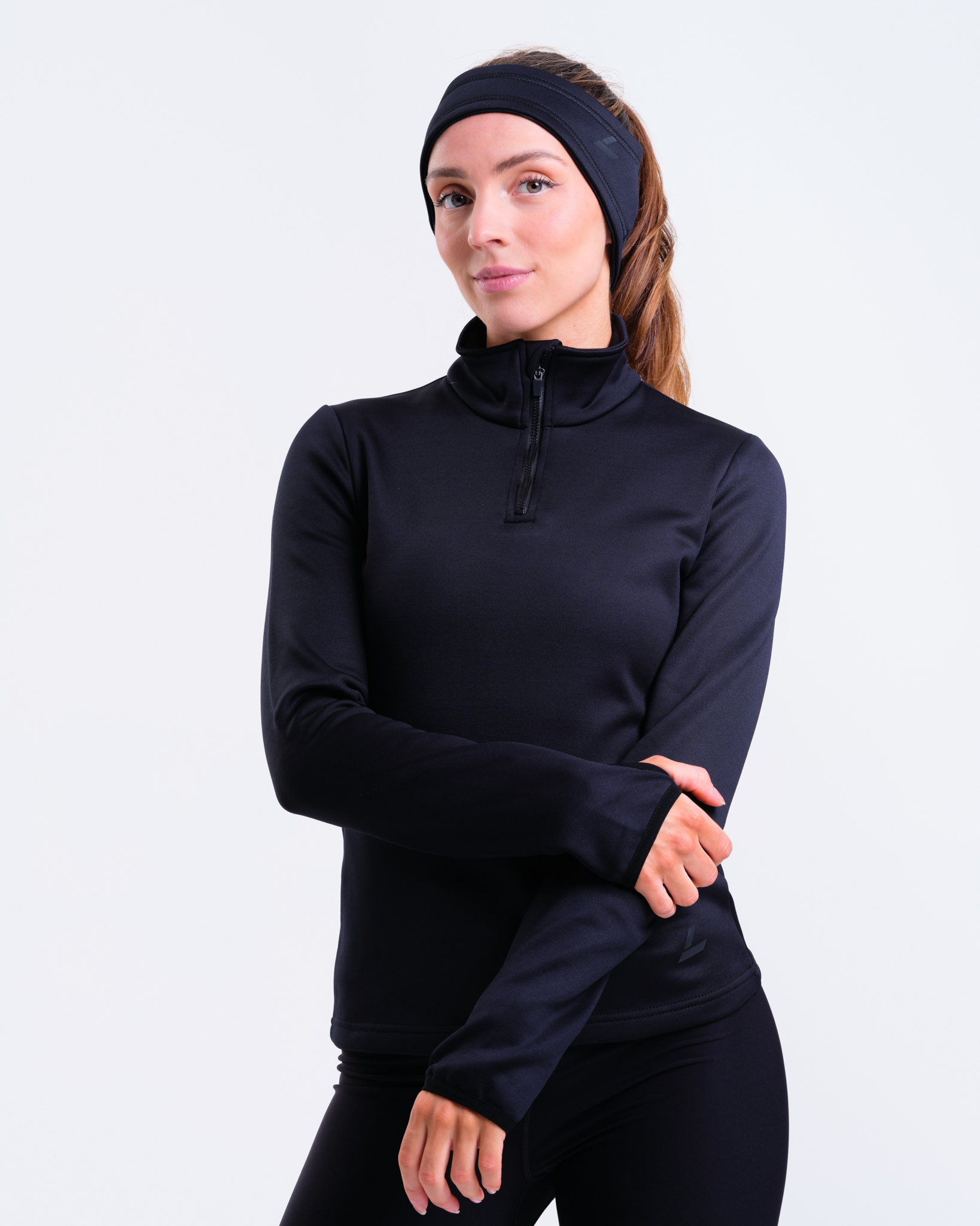 LEVITY Accelerate Winter Half Zip LS Black Beauty