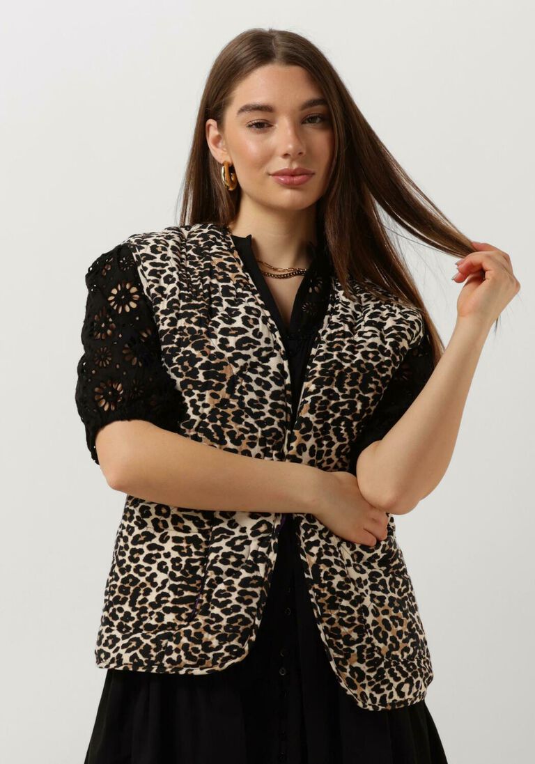 REFINED DEPARTMENT leopard refined department gilet aura