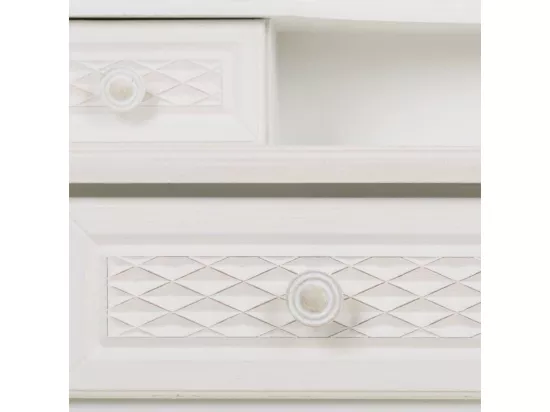 Coiffeuse en bois blanc 75x40x140.5h