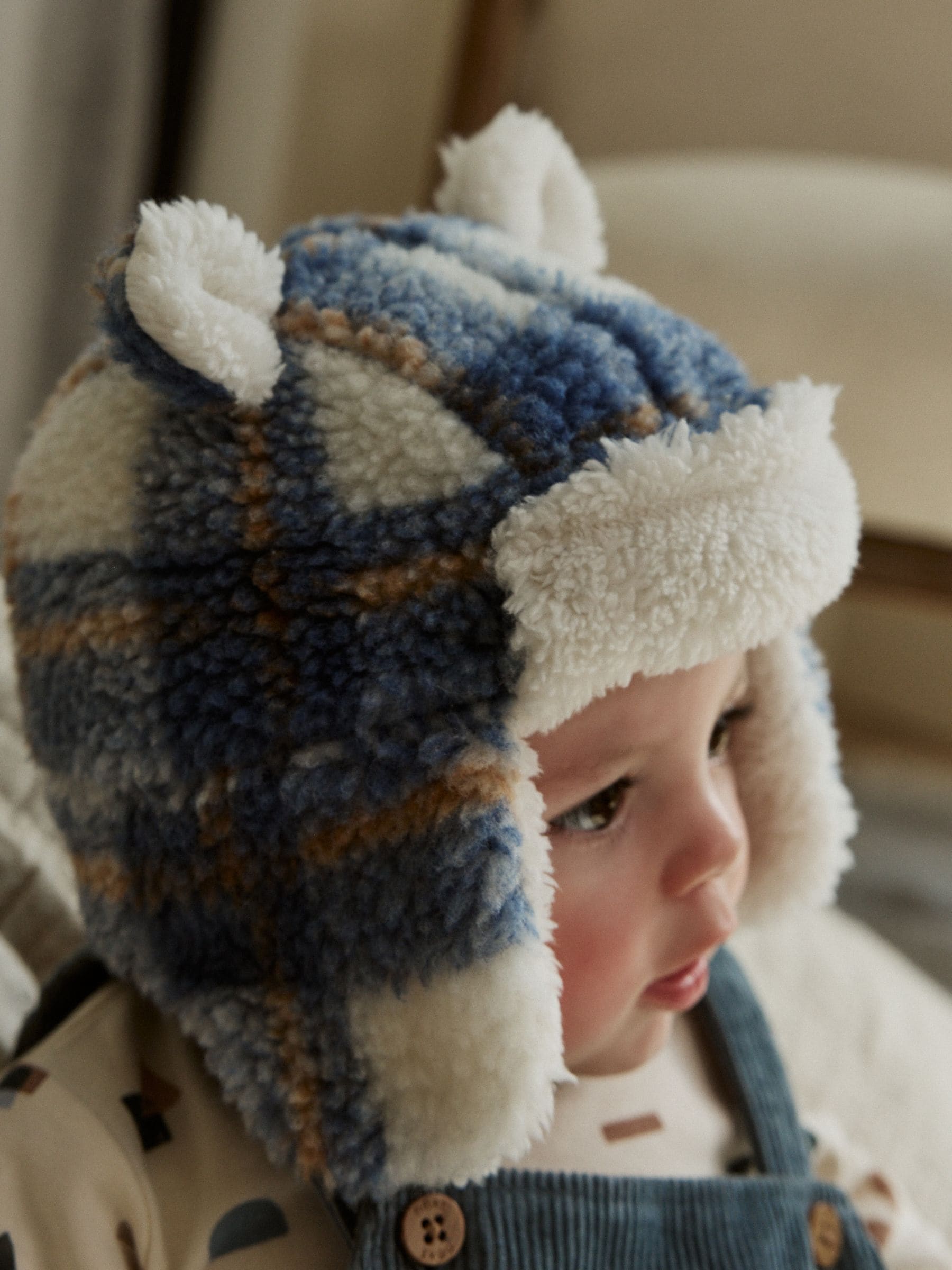 Blauw - Baby Borg Traper Hat (0mths-2yrs)
