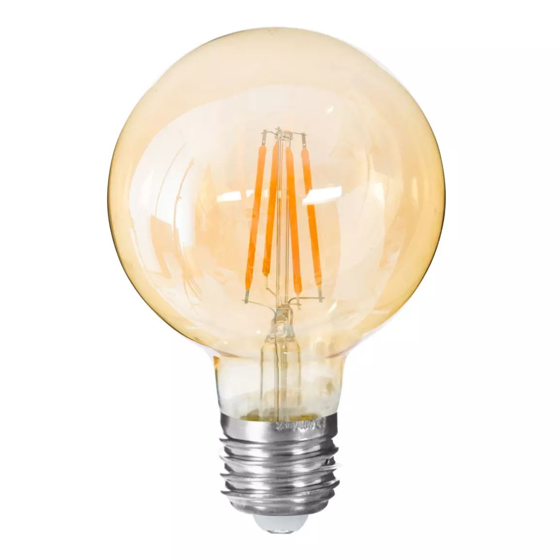 Ampoule lumineuse diamètre 10 cm Globe Ambré