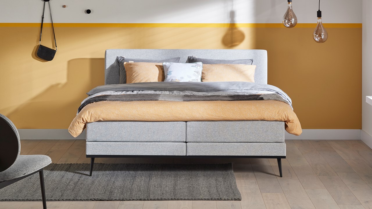 Boxspring Viggo oakland lichtgrijs