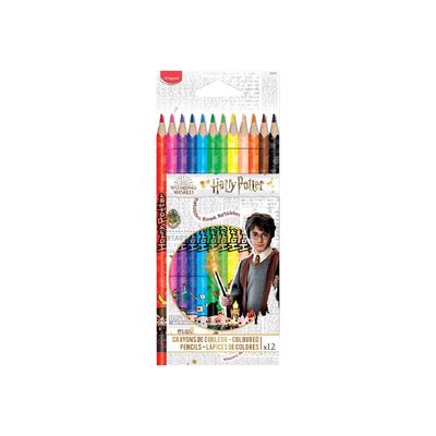 Maped Color'Peps Harry Potter - 12 Crayons de couleur - couleurs vives assorties