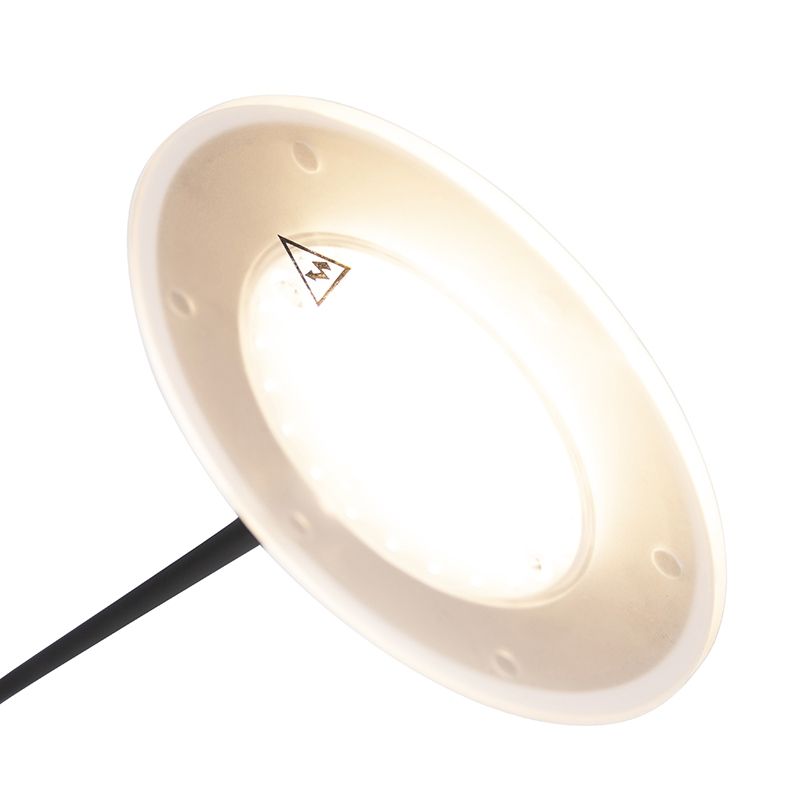 Moderne vloerlamp zwart incl. LED met leesarm - Ibiza