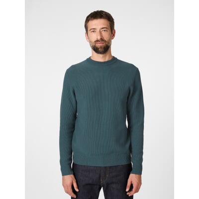 Herren-Strickpullover, Petrolgrün