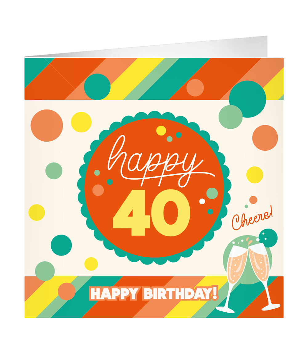 40 Jaar Wenskaart 23cm