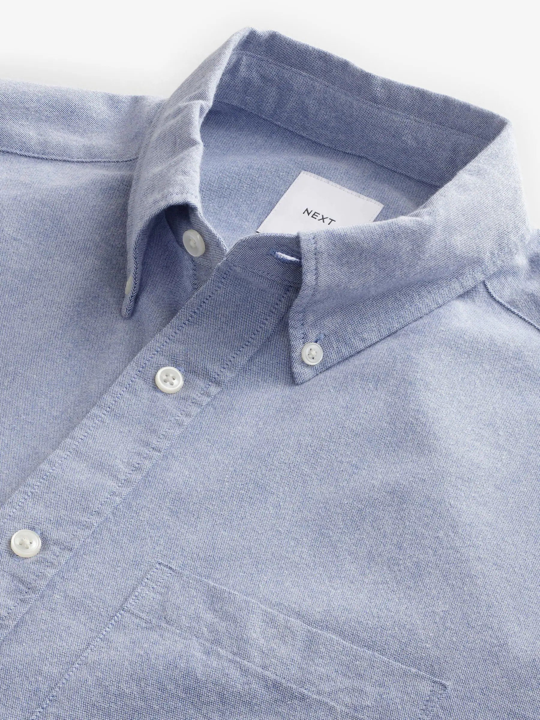 Lichtblauw - Soft Touch Oxford Long Sleeve Shirt