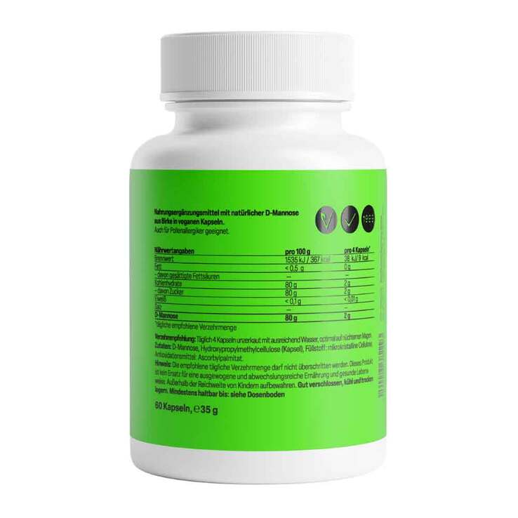 Natural D-Mannose 500 mg Kapseln, 60 St