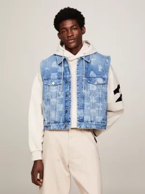 Jaqueta Trucker Sem Mangas Oversized Unissex