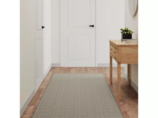 Tapis de couloir aspect sisal taupe 80x300 cm