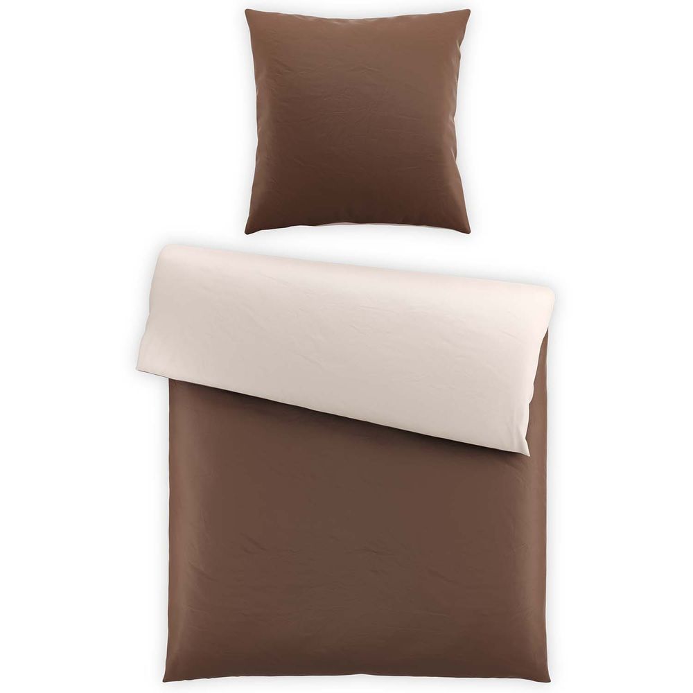 SCHLAFWOHL SILVER® 2-tlg. Wendebettwäsche 100% Baumwolle Reinforce mit Reißverschluss • Bett Decke • Bettbezug • Bettdeckenbezug • Bettgarnitur • Ökotex Zertifiziert • 140 x 200 cm& 135 x 200 cm