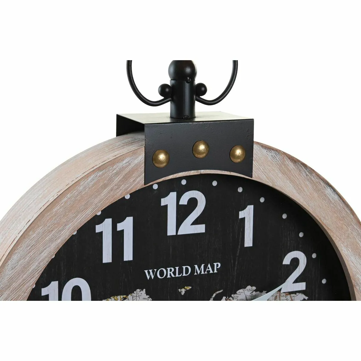 DKD Home Decor Horloge Murale Mappemonde