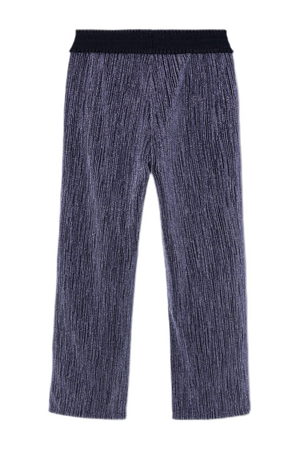 NAME IT straight fit broek NKFRUNIC paars/zilver