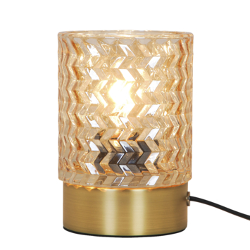 Tafellamp Kim glas goud Ø11cm